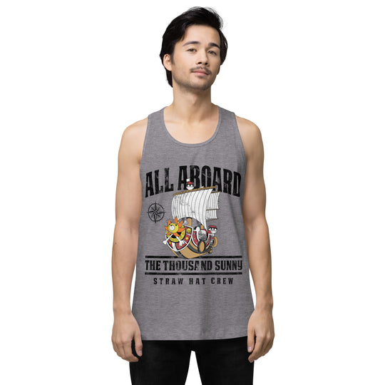 One Piece All Aboard The Thousand Sunny Men’s premium tank top