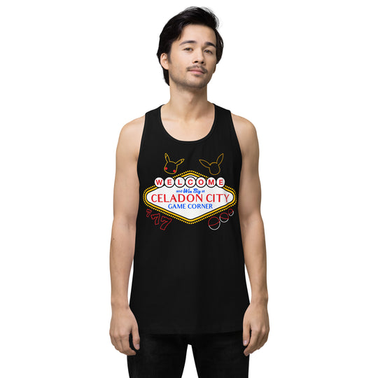 Pokemon Celadon City Game Corner Men’s premium tank top