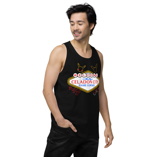 Pokemon Celadon City Game Corner Men’s premium tank top