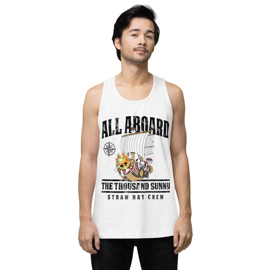 One Piece All Aboard The Thousand Sunny Men’s premium tank top