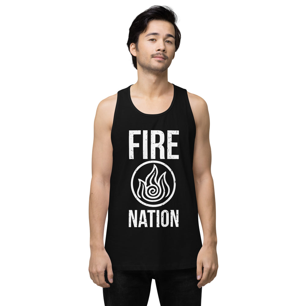 Black Firebender Fire Nation Mens Avatar Tank Top