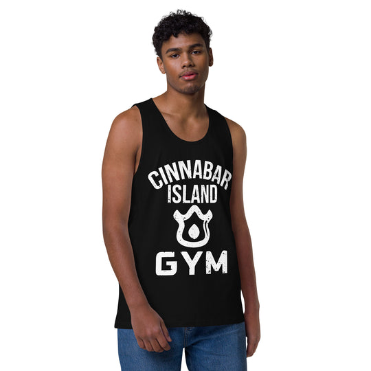 Pokemon Cinnabar Island Gym Black Tank Tops
