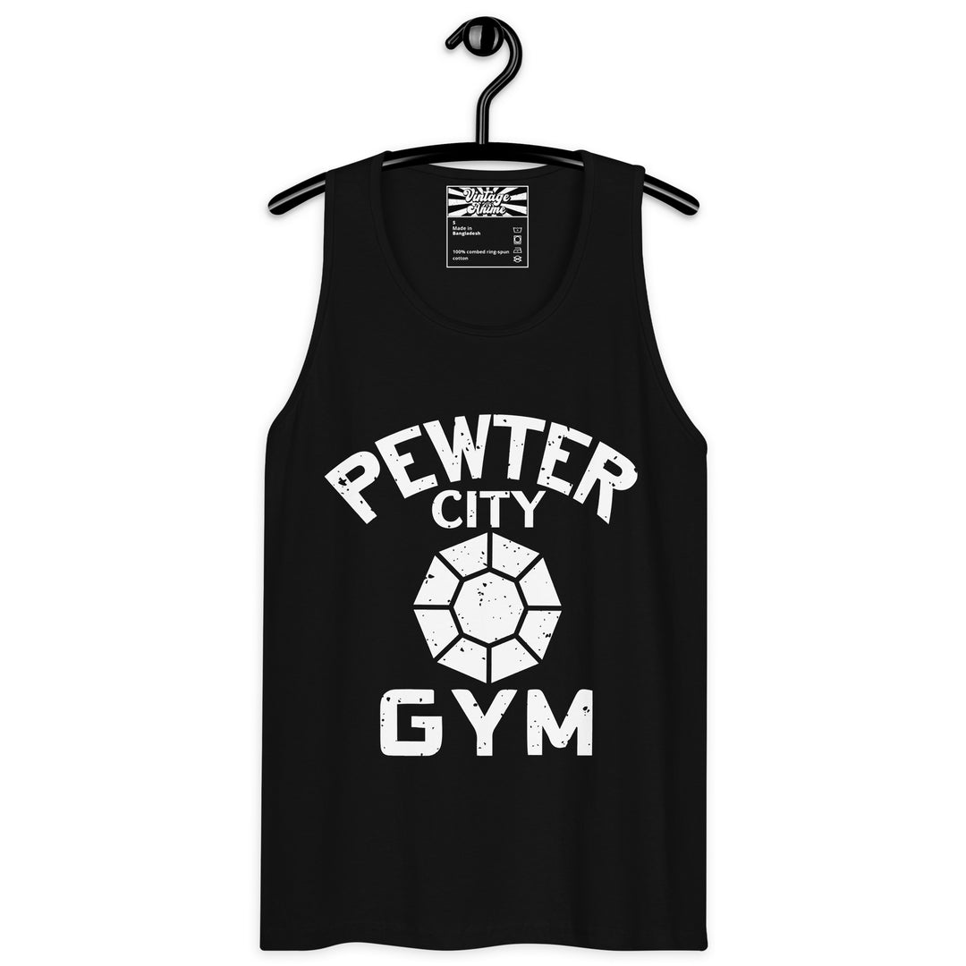 Black Pokemon Pewter City Gym Mens Tank Top