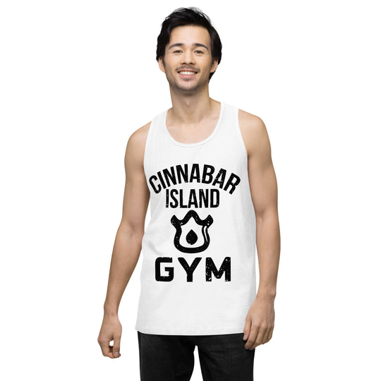 Pokemon Cinnabar Island Gym White Tank Tops