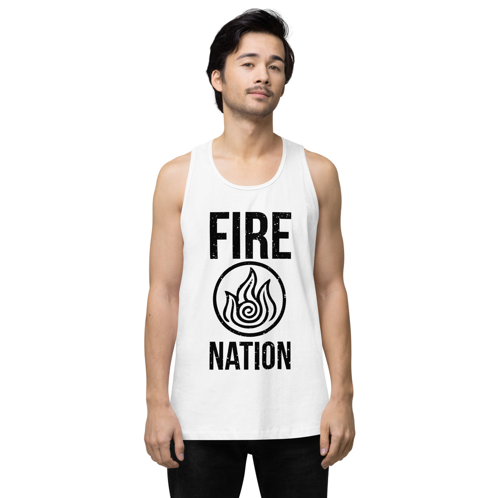 White Firebender Fire Nation Avatar Mens Tank Top