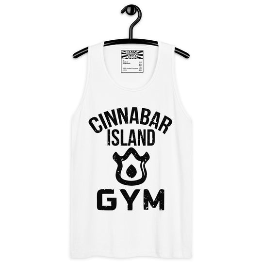 Pokemon Cinnabar Island Gym White Tank Tops
