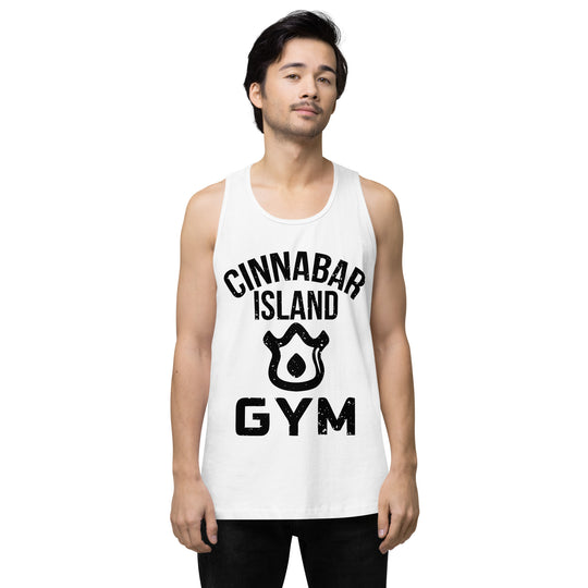 Pokemon Cinnabar Island Gym White Tank Tops