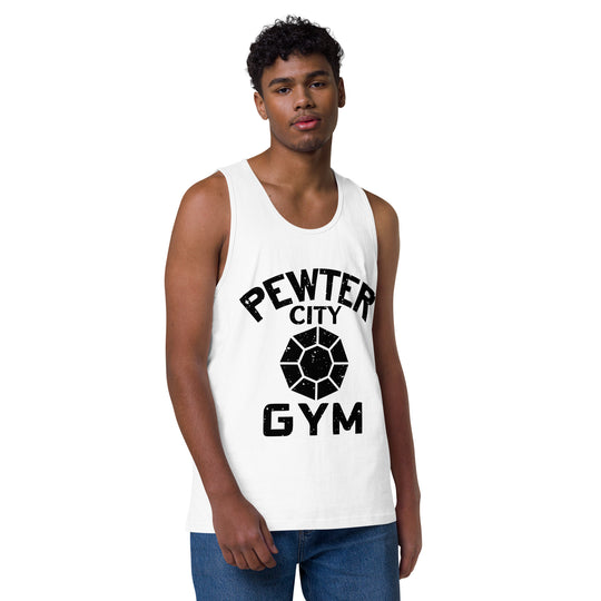 Pokemon Pewter City Gym Mens Premium Tank Top