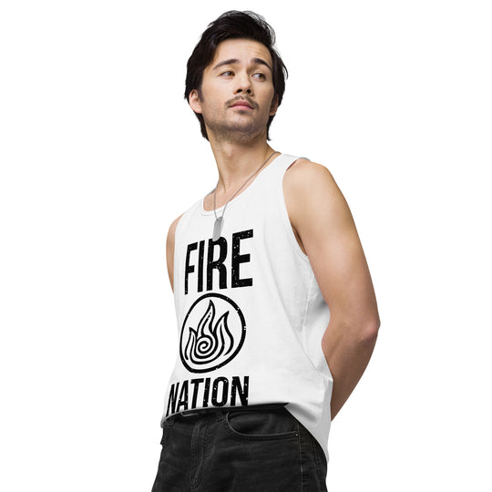 White Firebender Fire Nation Avatar Mens Tank Top