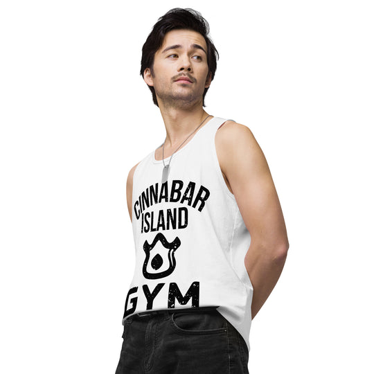 Pokemon Cinnabar Island Gym White Tank Tops