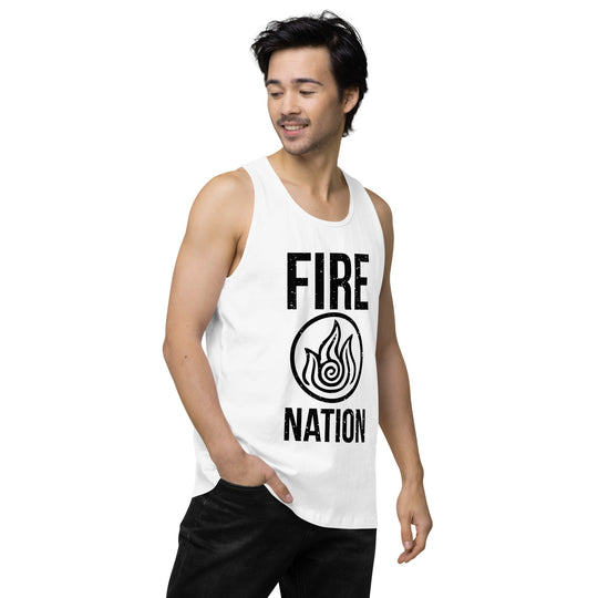 White Firebender Fire Nation Avatar Mens Tank Top