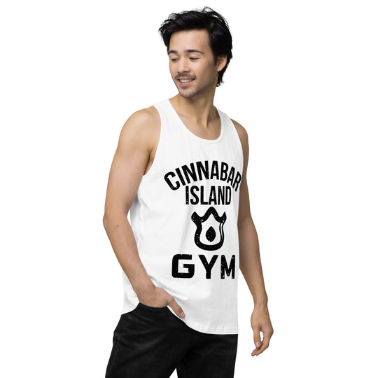 Pokemon Cinnabar Island Gym White Tank Tops