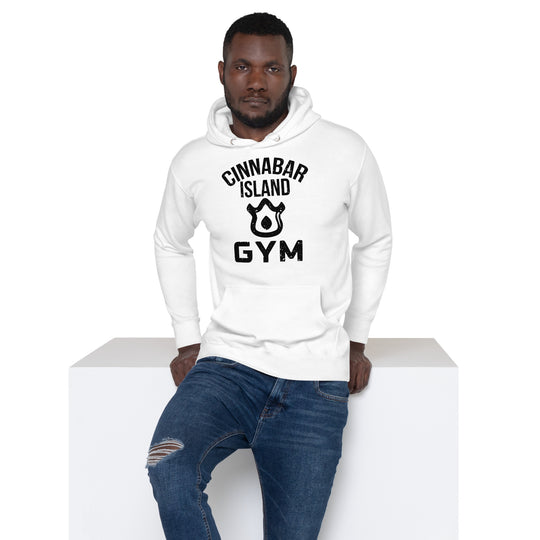 White Pokemon Cinnabar Island Gym Unisex Hoodie
