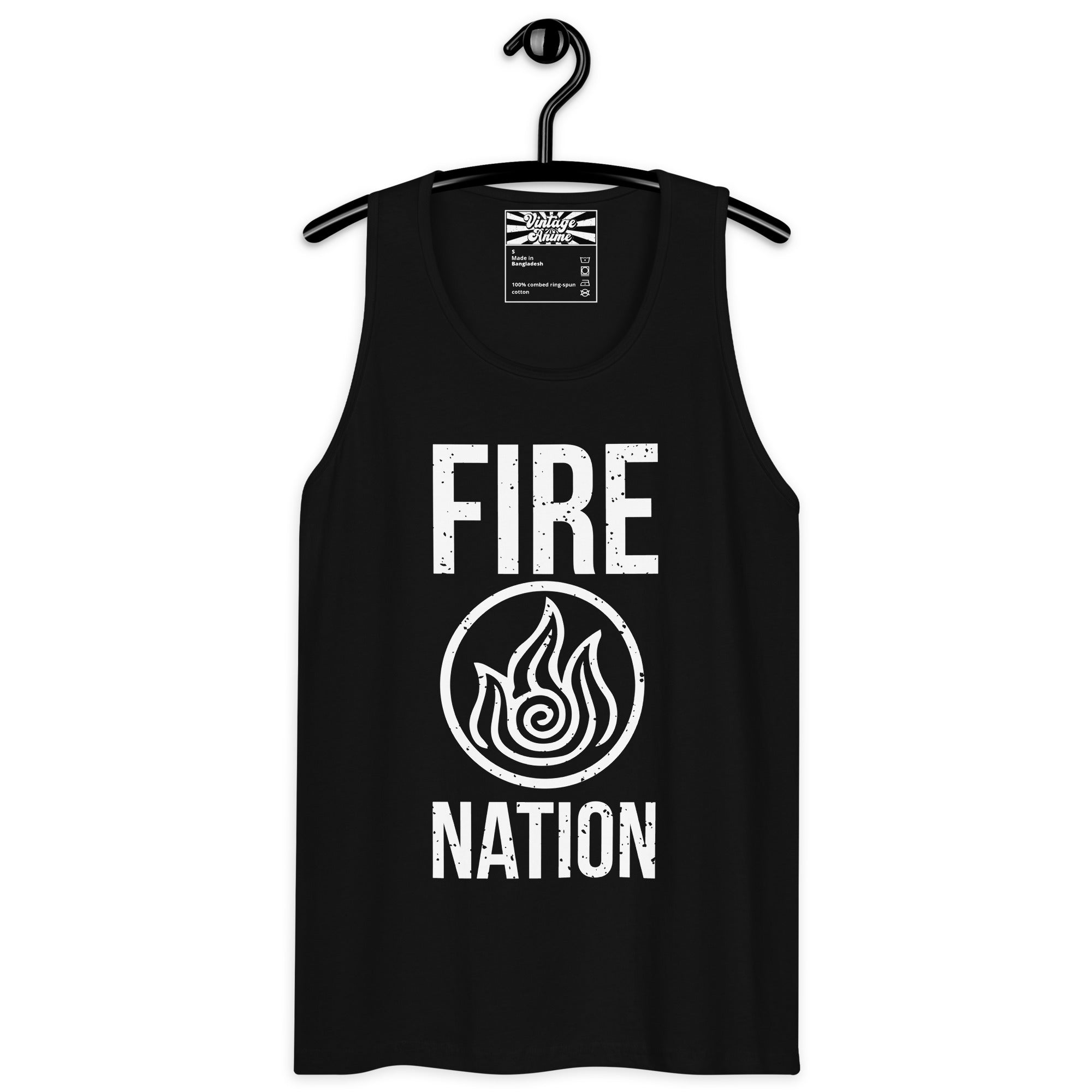 Black Firebender Fire Nation Mens Avatar Tank Top