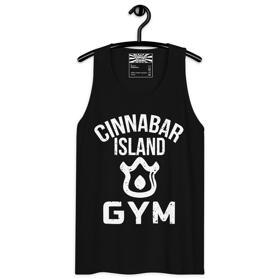 Pokemon Cinnabar Island Gym Black Tank Tops