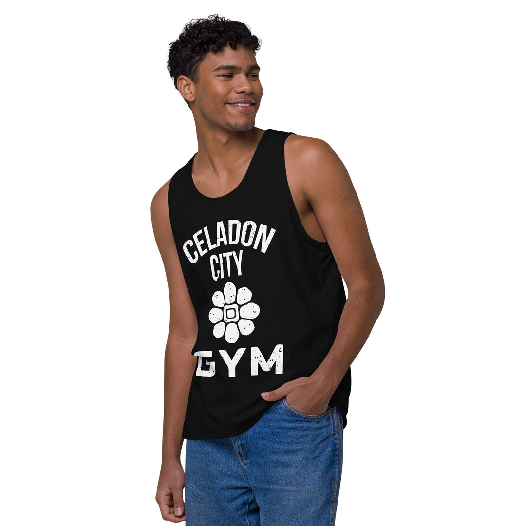 Shop Pokemon Celadon City Gym Black Tank Tops