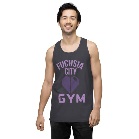 Fucshsia City Gym Men’s Premium Tank Top