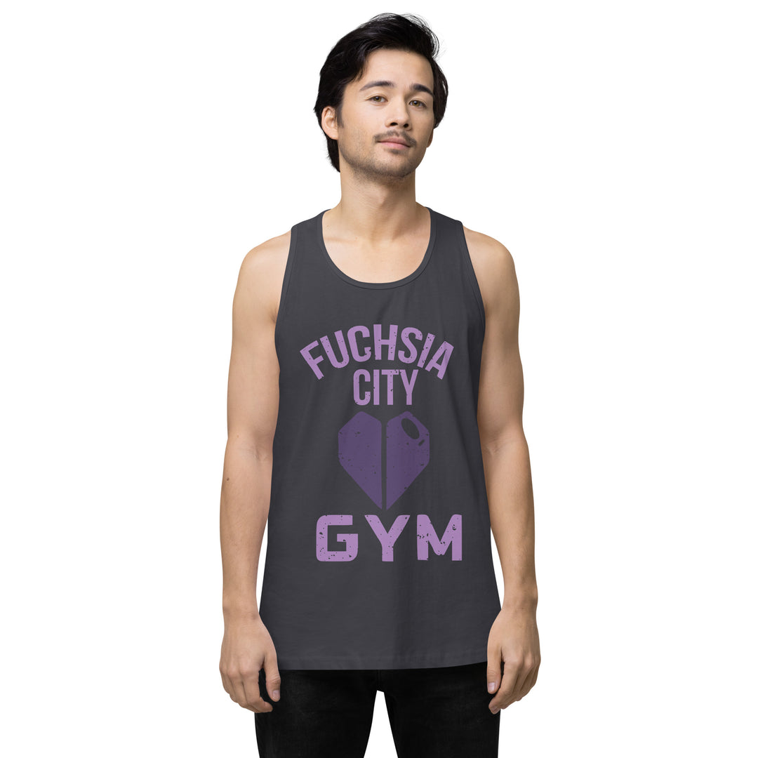 Fucshsia City Gym Men’s Premium Tank Top