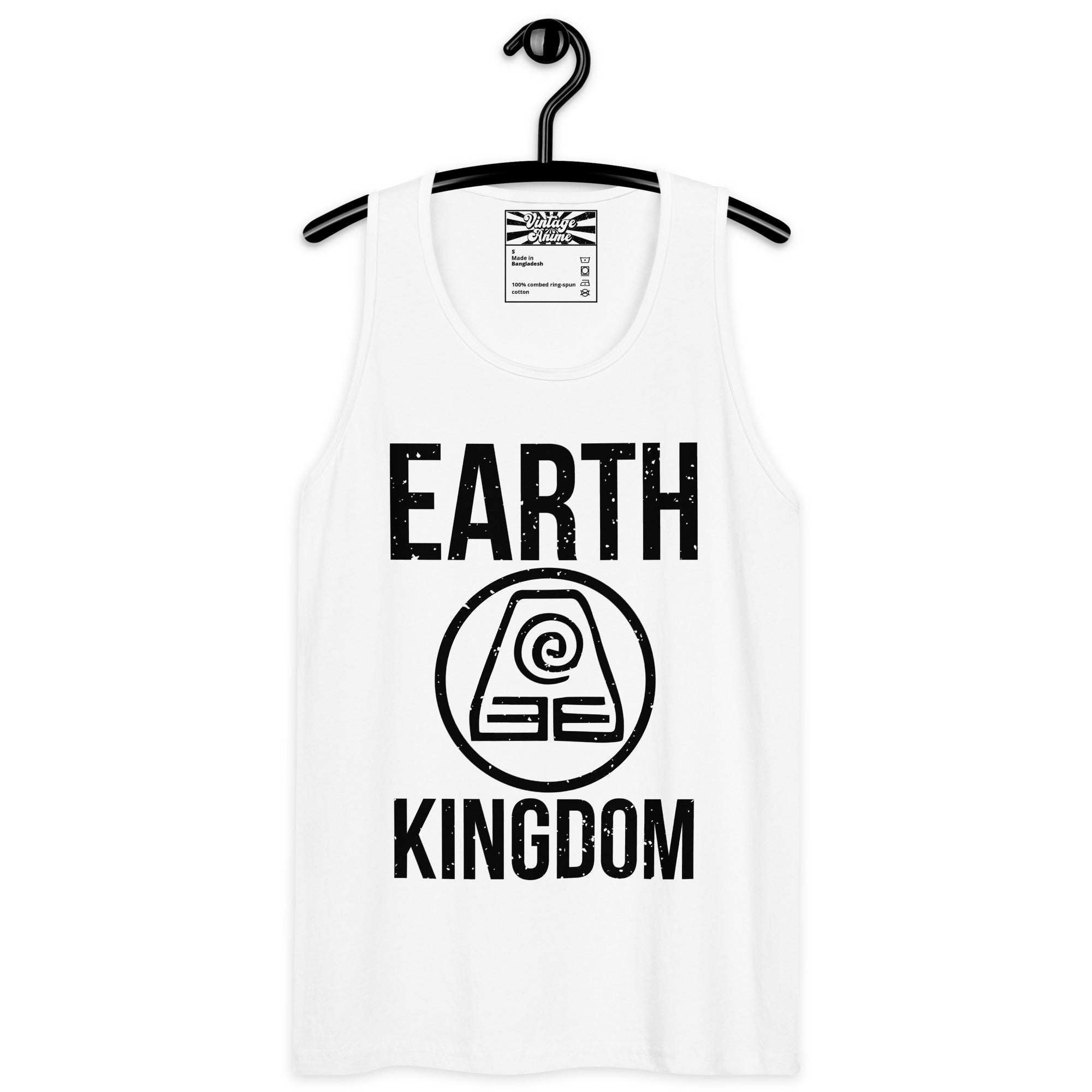 White Earthbender Earth Kingdom Mens Tank Tops