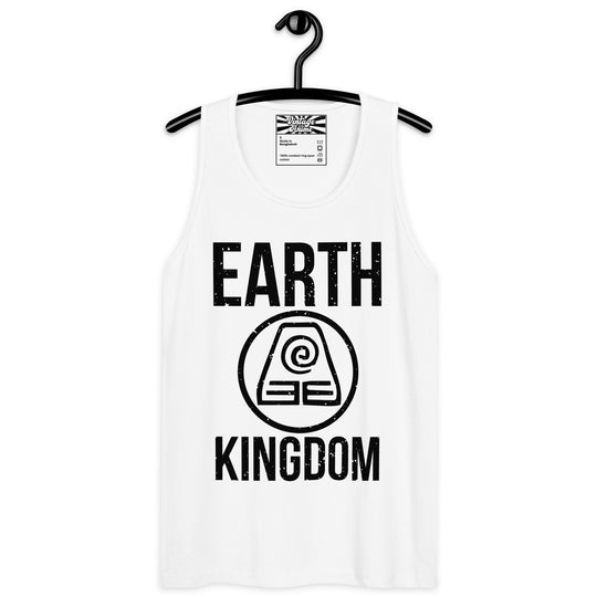 White Earthbender Earth Kingdom Mens Tank Tops