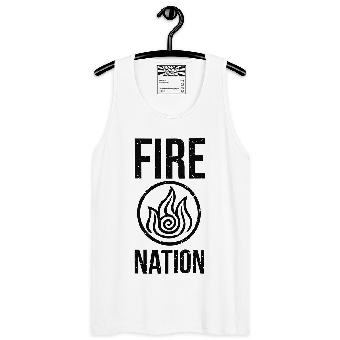 White Firebender Fire Nation Avatar Mens Tank Top