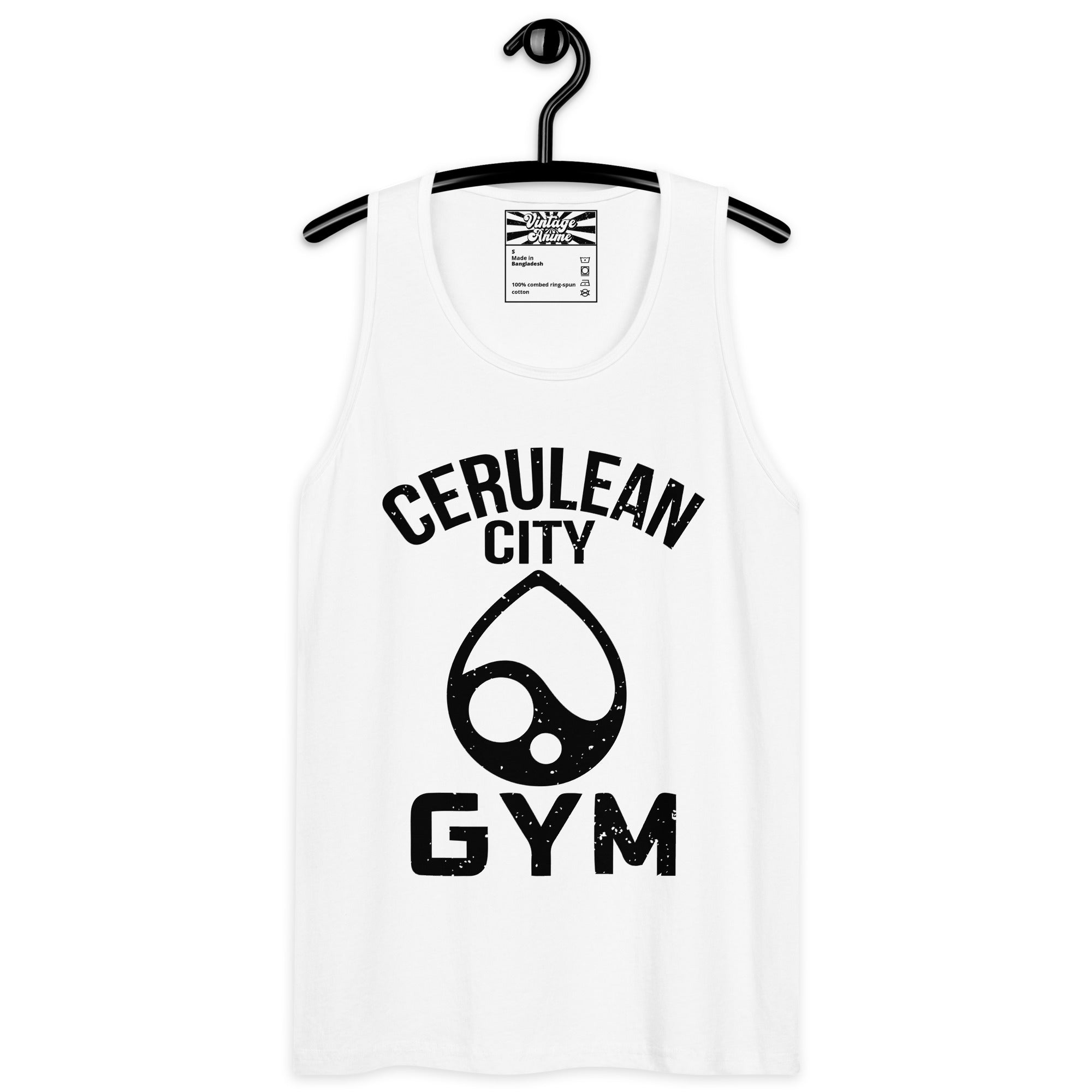 Pokemon Cerulean City Gym Mens White Tank Tops