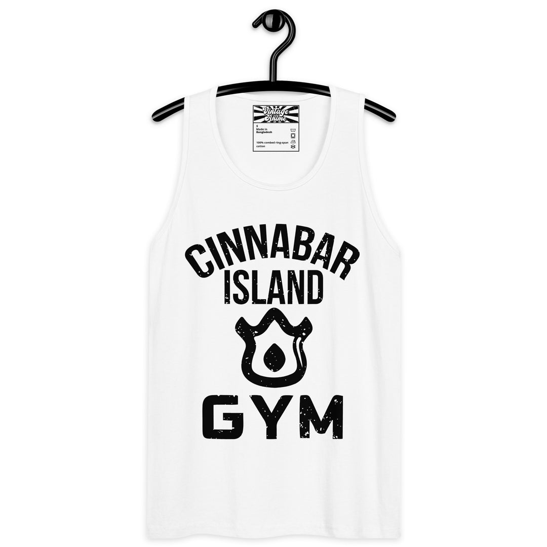 Pokemon Cinnabar Island Gym White Tank Tops 
